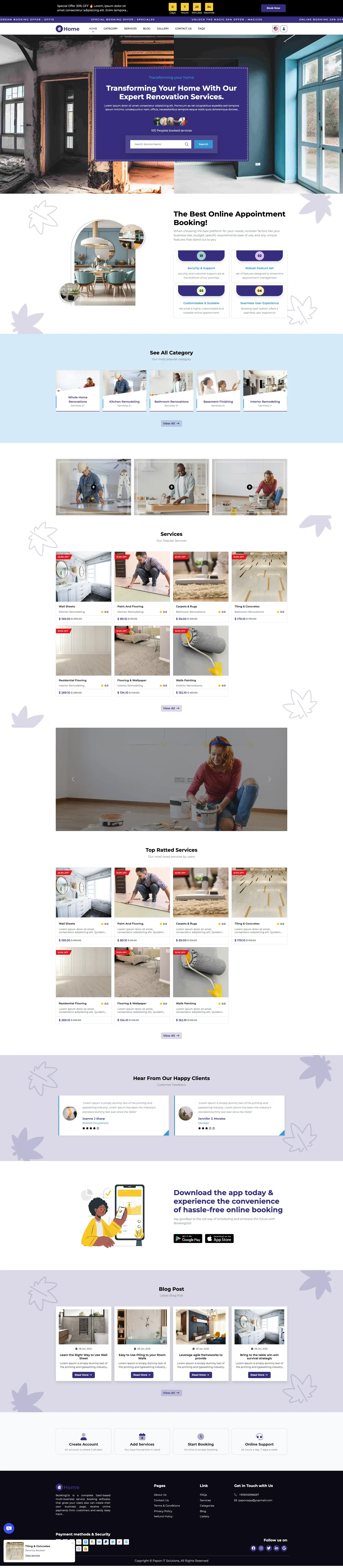 Cleaning - Booking & Appointments Template