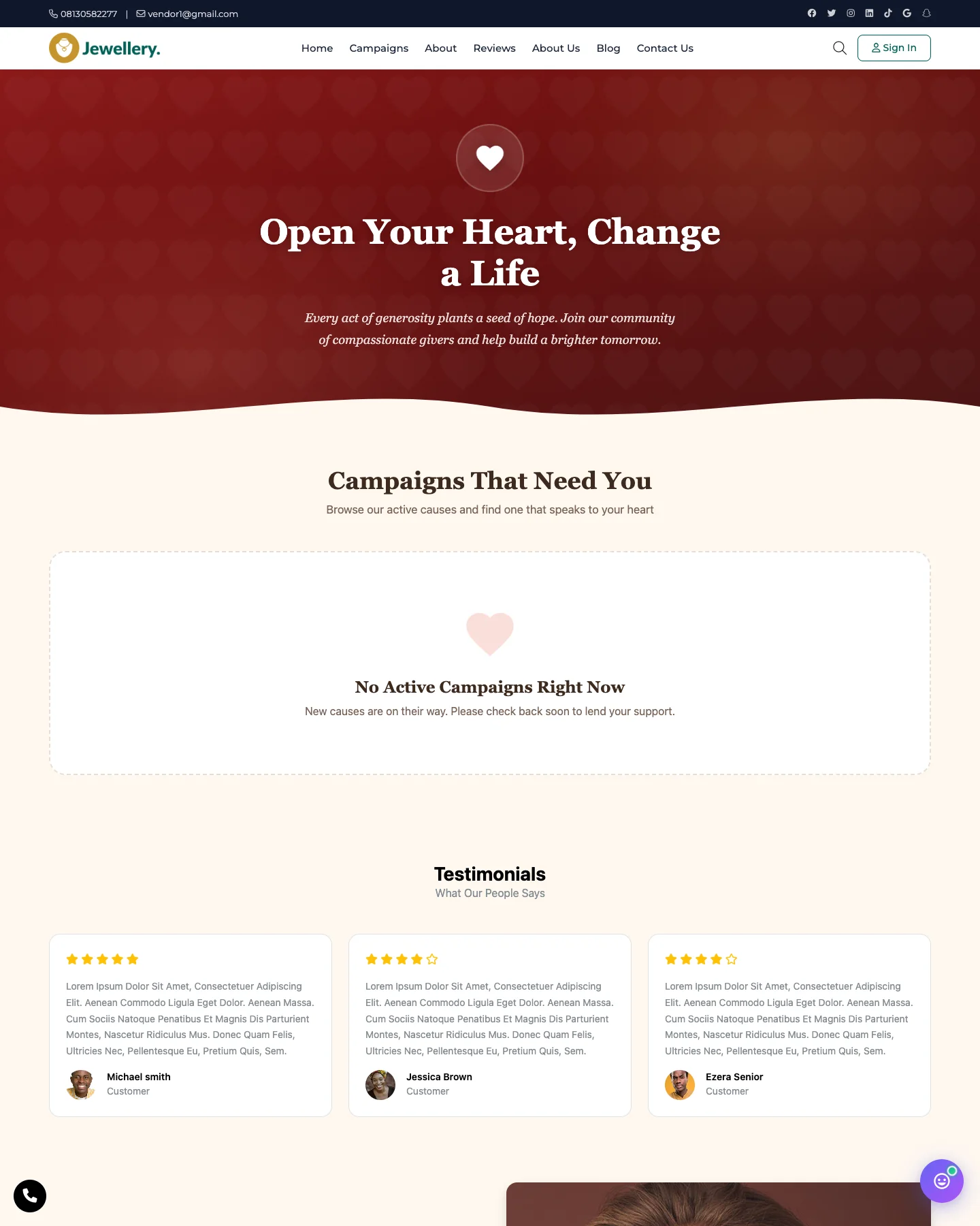Charity - Donations & Fundraising Template