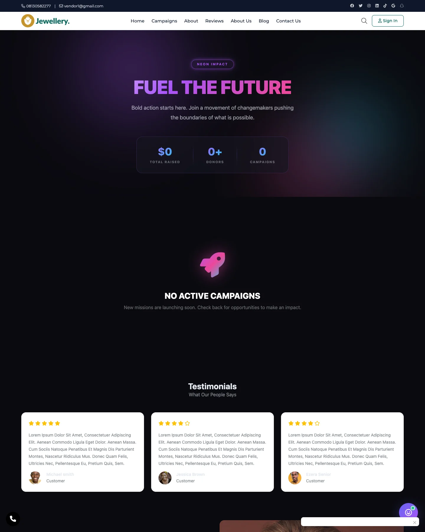 Community - Donations & Fundraising Template
