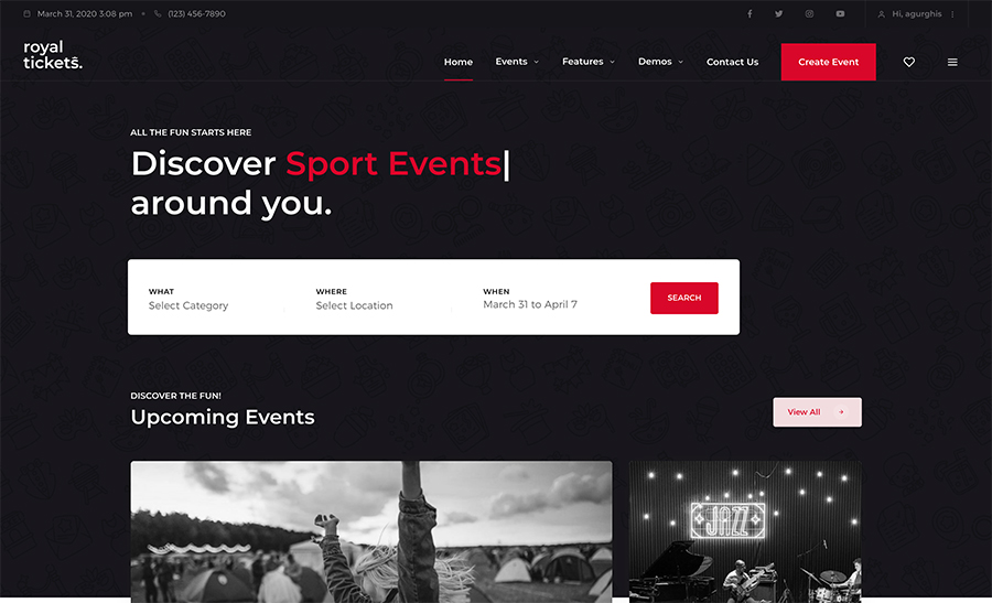 Concert - Events & Ticketing Template