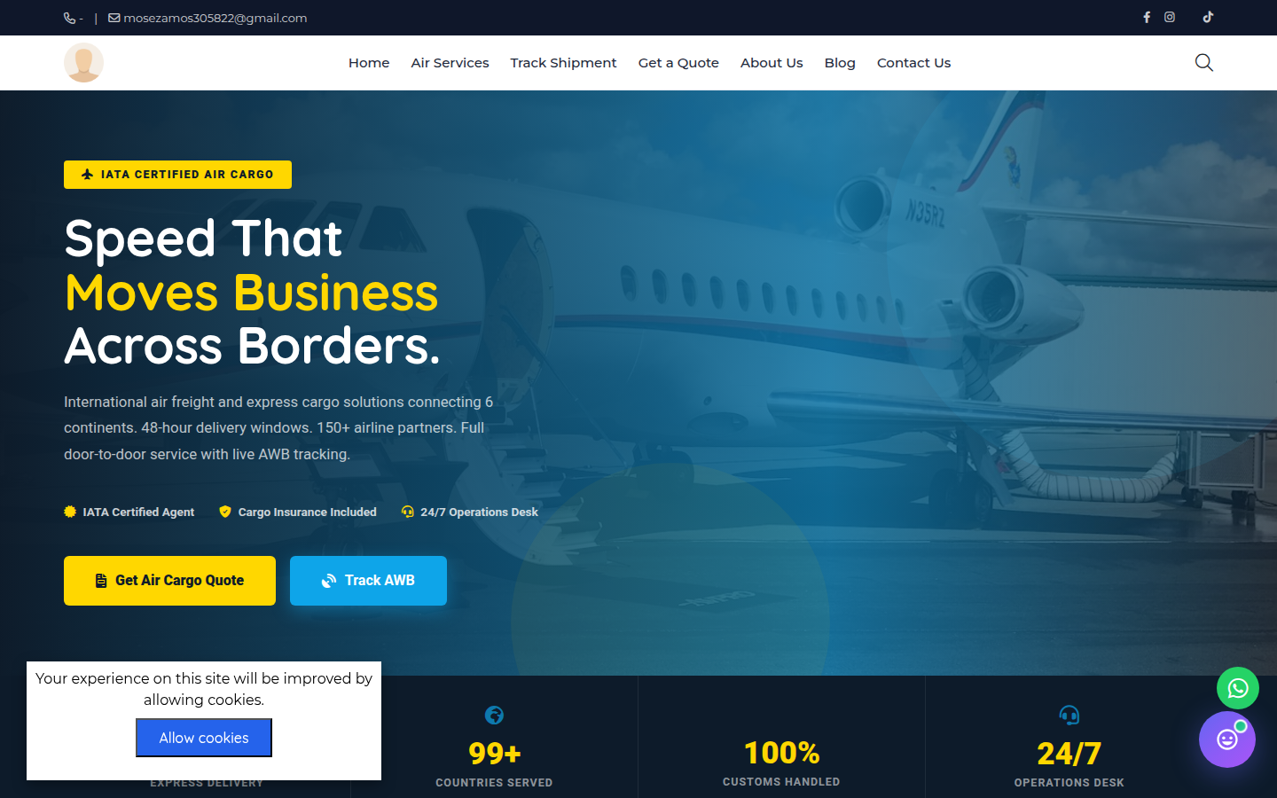 Air Cargo - Logistics & Delivery Template