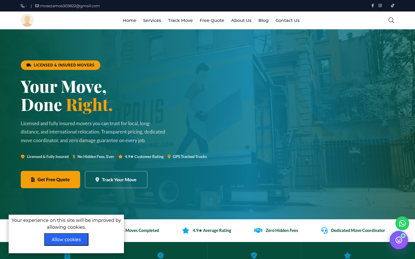Moving & Relocation - Logistics & Delivery Template