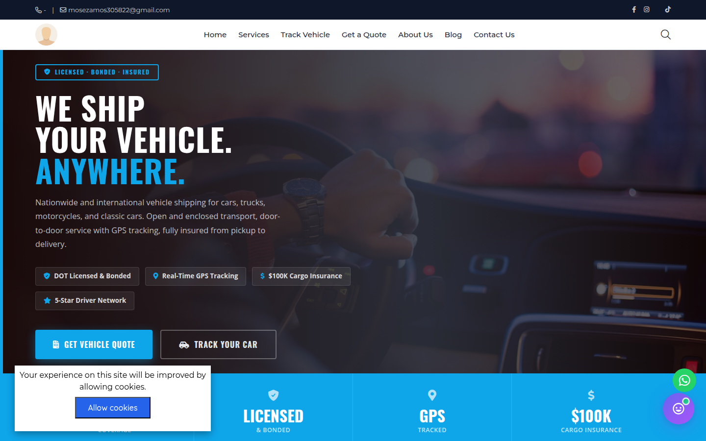 Auto Transport - Logistics & Delivery Template