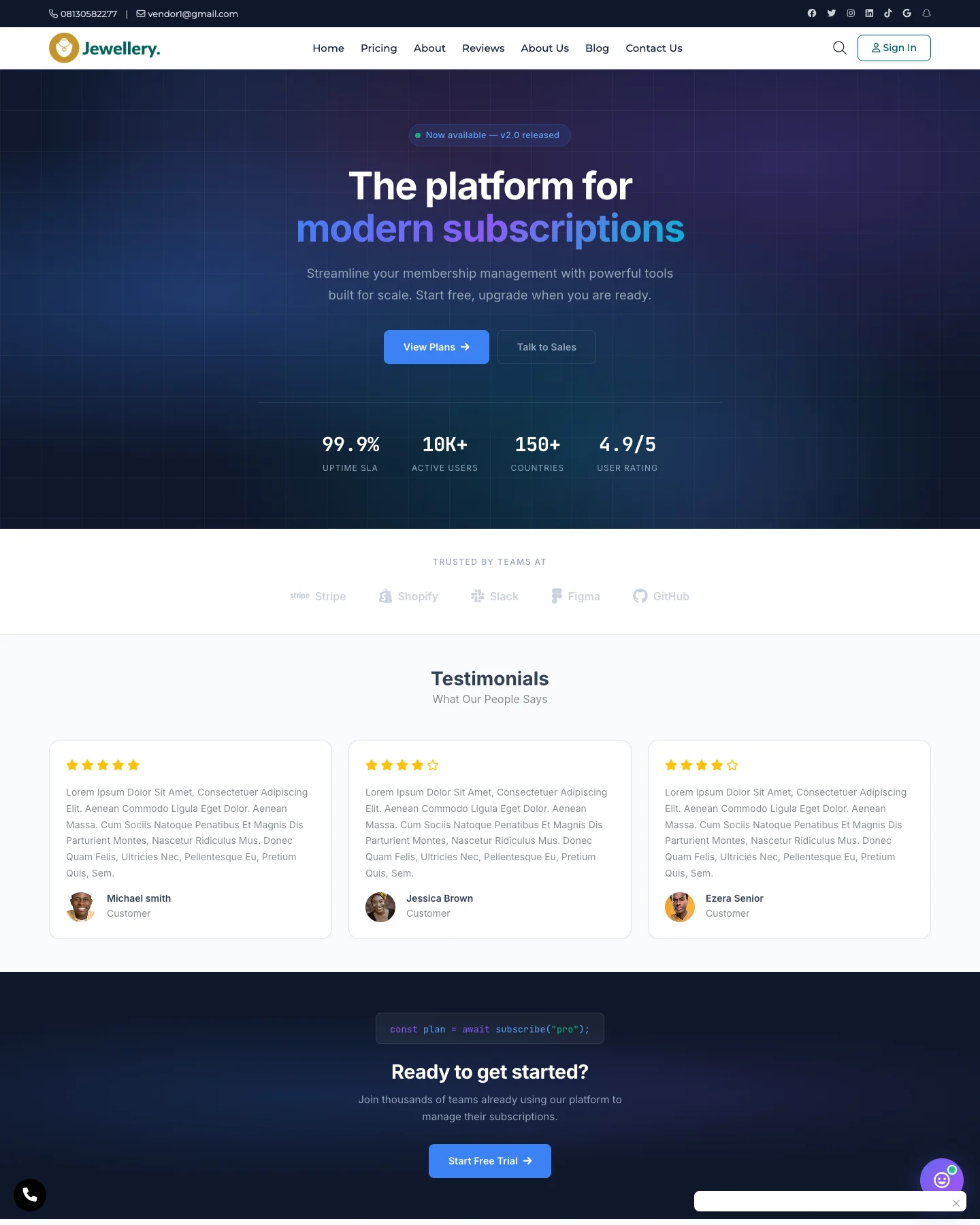 SaaS Pro - Membership & Subscriptions Template
