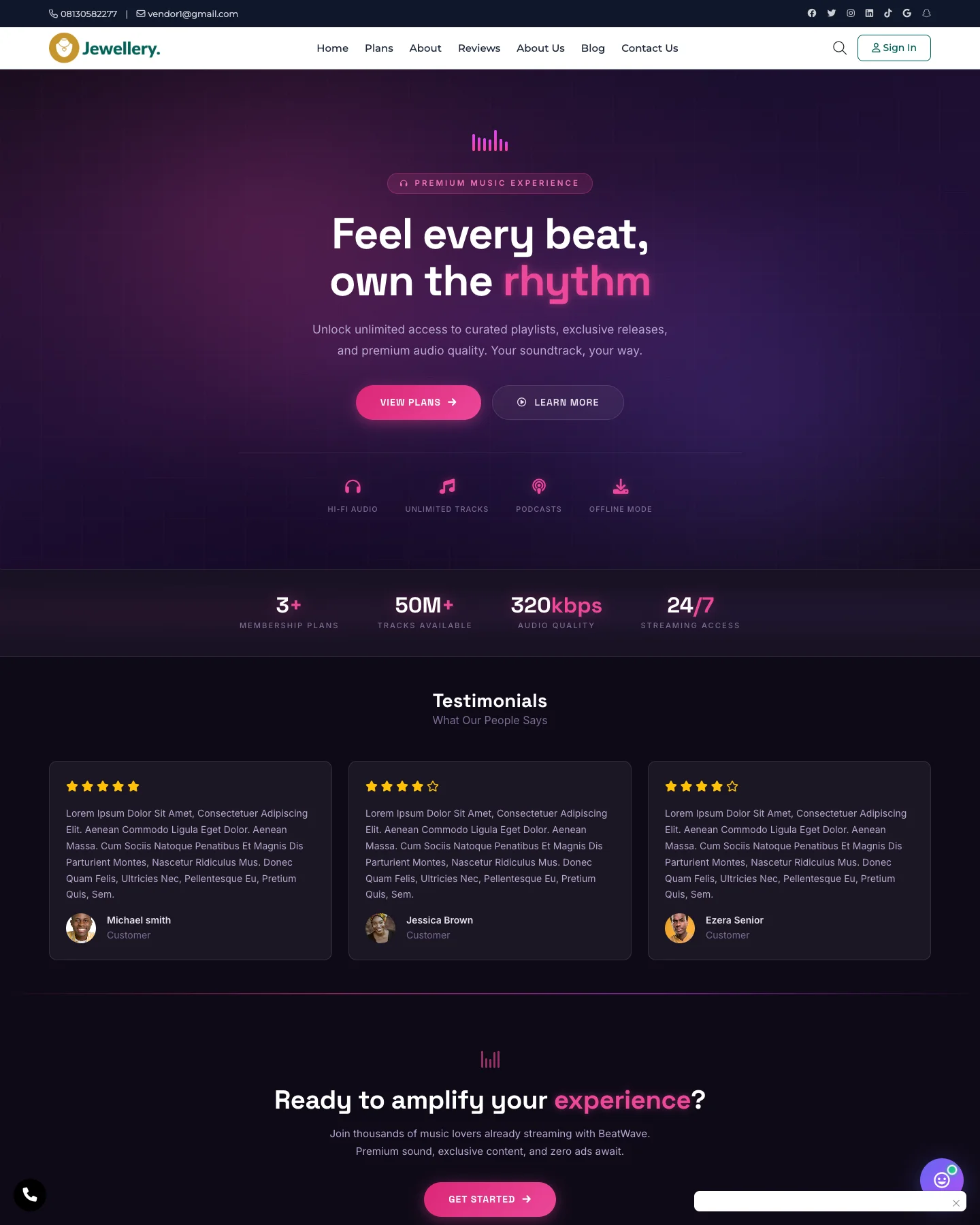 BeatWave Music - Membership & Subscriptions Template