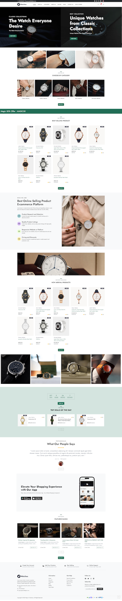 Watches - E-Commerce Template