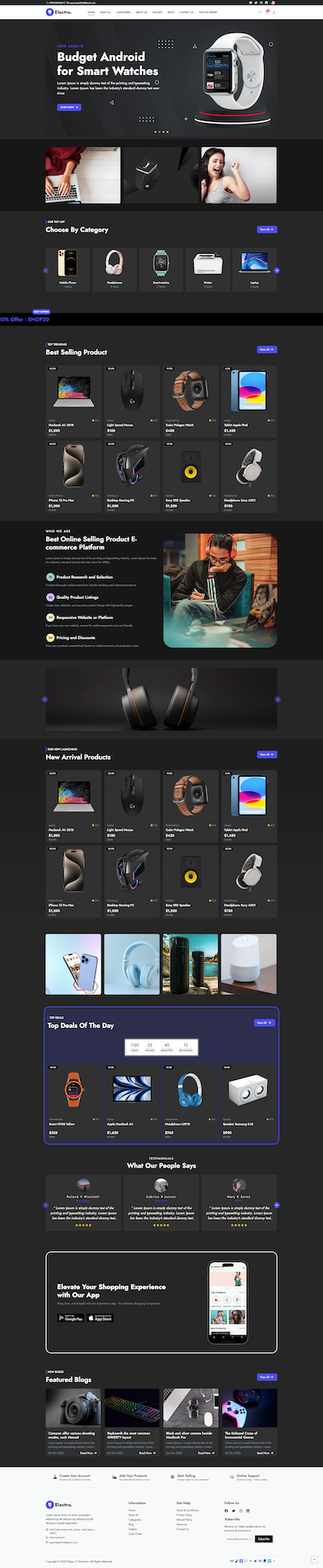Electronics - E-Commerce Template